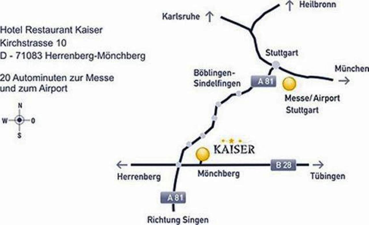 Hotel & Restaurant Kaiser Superior Herrenberg Eksteriør bilde